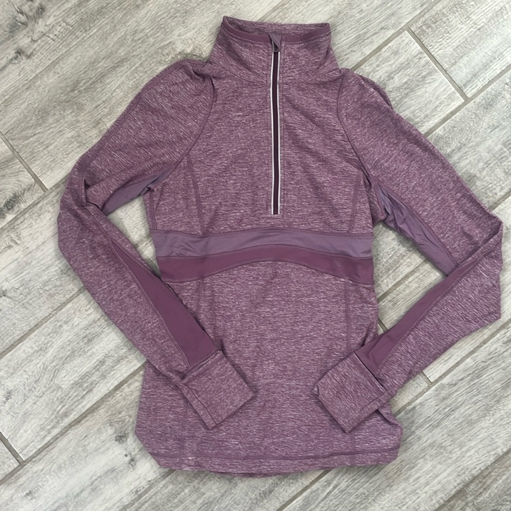 lululemon athletica Heathered Mauve Purple Half-Zip Pullover